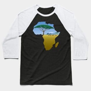 Africa Map Landscape 2 Baseball T-Shirt